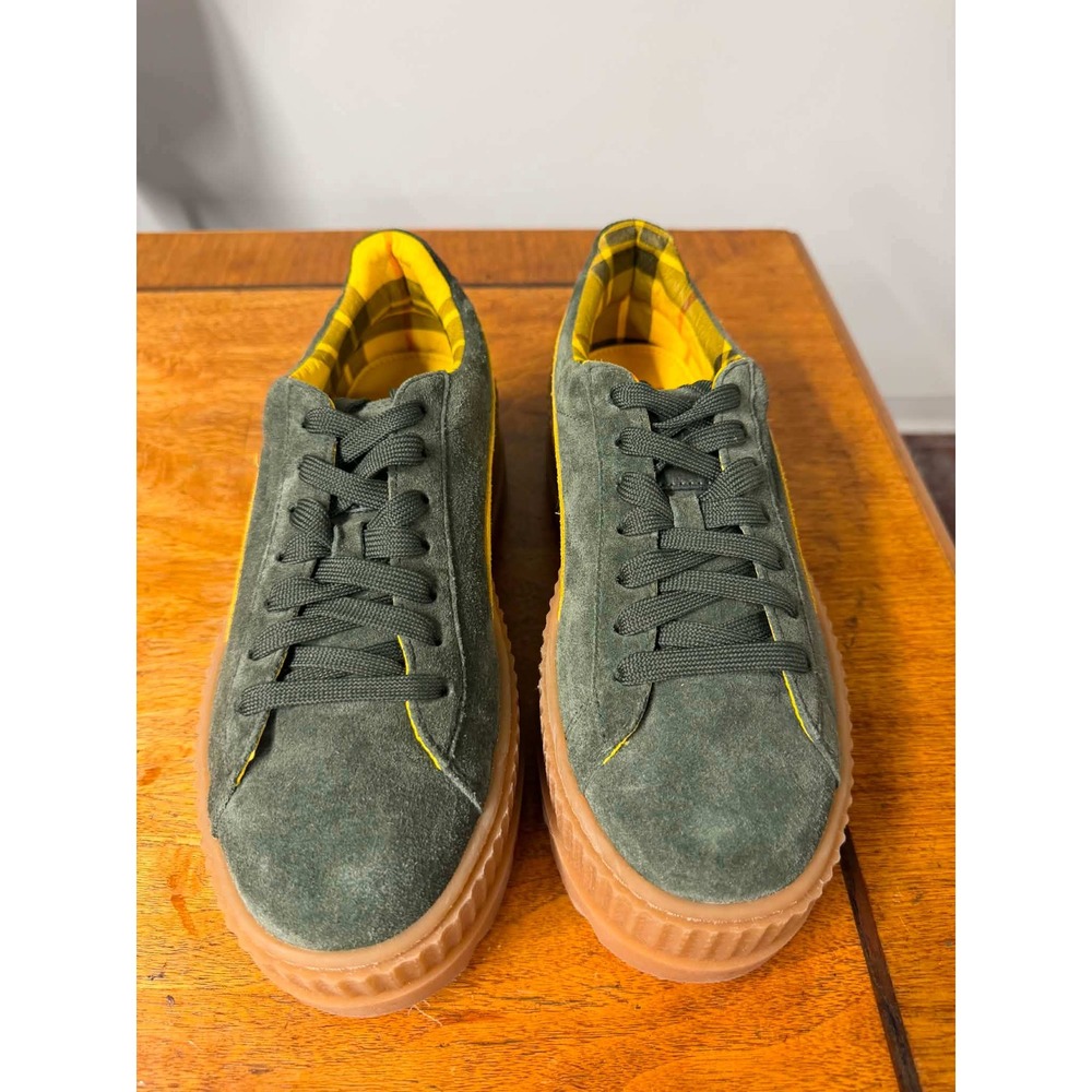 Puma Womens 9 Green Fenty Rihanna Cleated Creeper Suede Platform Sneakers